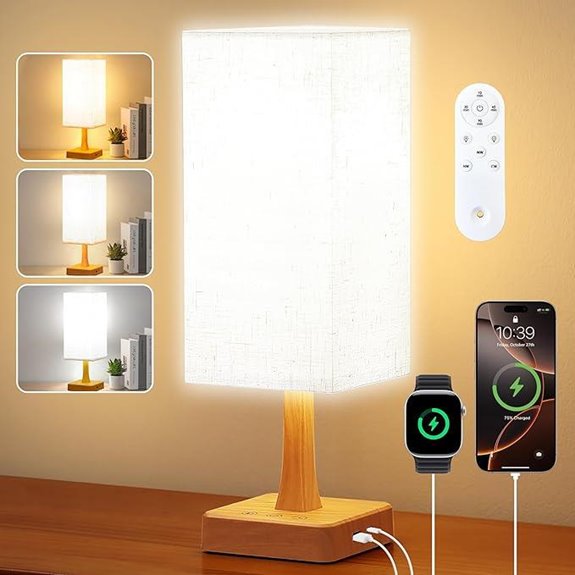 Light Therapy Lamp with Remote 3 Color Temps 5 Brightness
