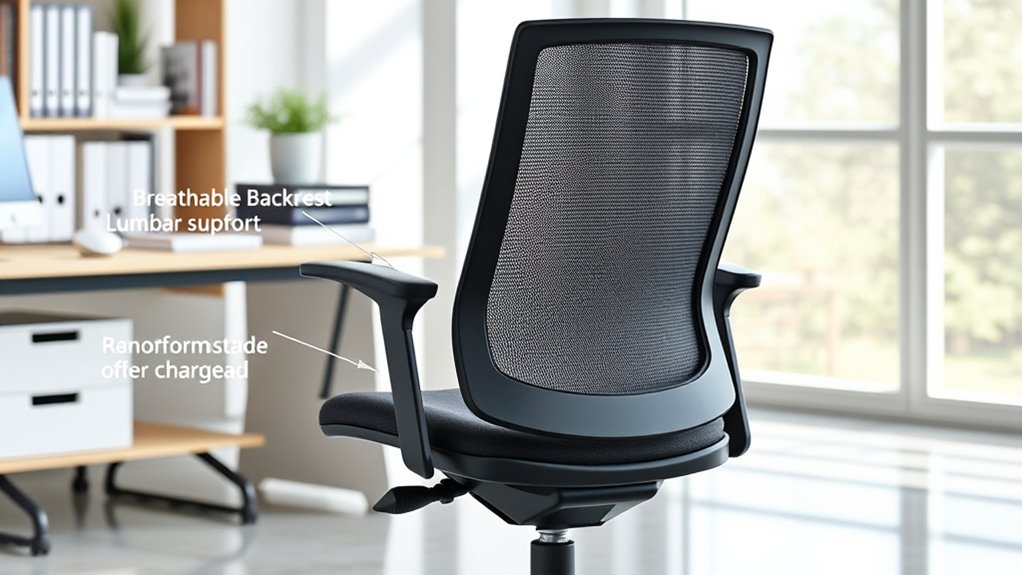 adjustable lumbar ergonomic features