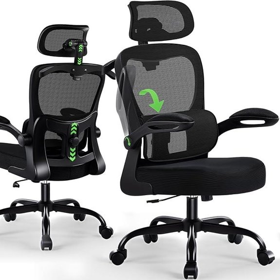 Ergonomic Office Chair with Lumbar Support & Headrest