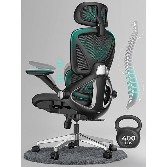 CAPOT Ergonomic Mesh Office Chair with Adjustable Lumbar