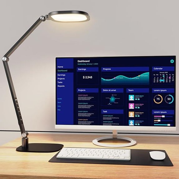 LED Desk Lamp with Dimmable Memory & Timer