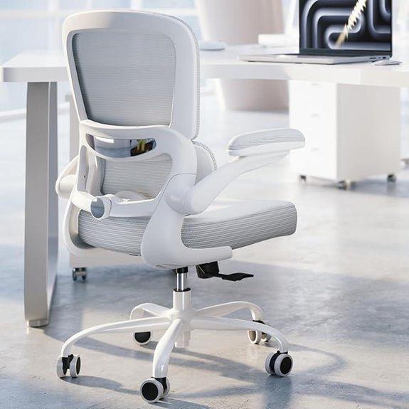 TRALT Ergonomic Mesh Office Chair with Flip-up Arms