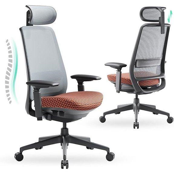 COLAMY Ergonomic Mesh Office Chair with Adjustable Features