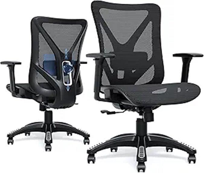 Ergonomic Mesh Office Chair with Lumbar & Armrest