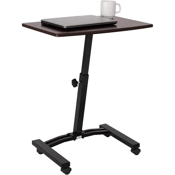 Seville Classics Mobile Laptop Desk Cart Adjustable Height