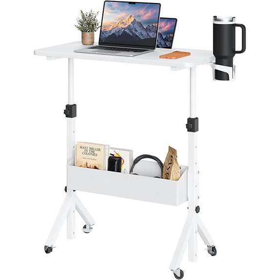ErGear Mobile Adjustable Standing Desk with Wheels