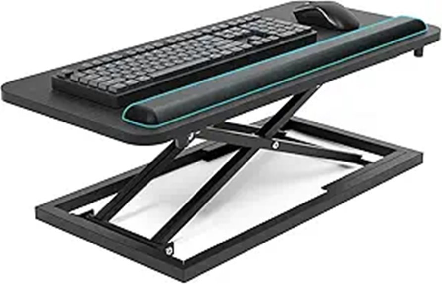 Omhuzsyo Adjustable Keyboard and Mouse Riser with Wrist Rest