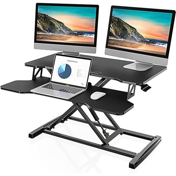 FITUEYES Height Adjustable Sit-Stand Desk Riser