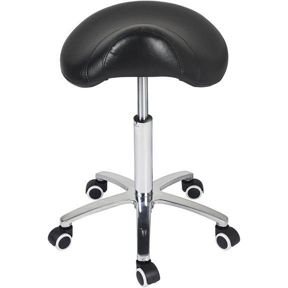 Antlu Adjustable Saddle Stool with Wheels for Spa and Salon