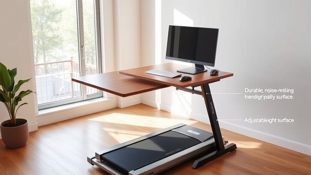 adjustable stable treadmill desk