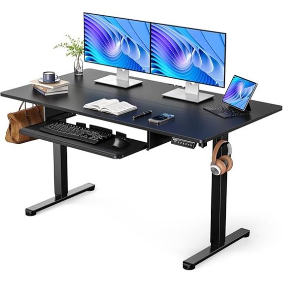 ErGear Electric Adjustable Standing Desk with Keyboard Tray