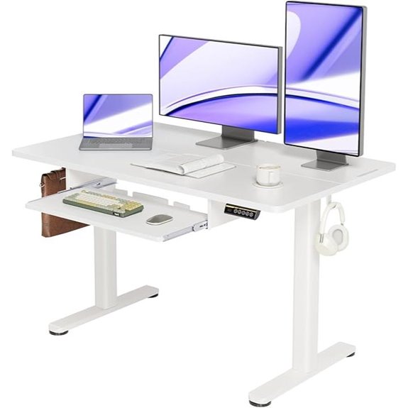 YDN Adjustable Standing Desk with Keyboard Tray