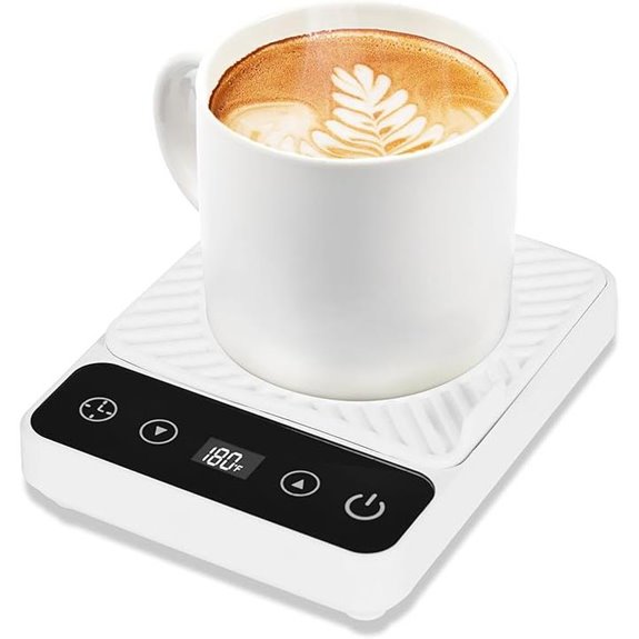 Electric Coffee Mug Warmer with Timer and Temp Control