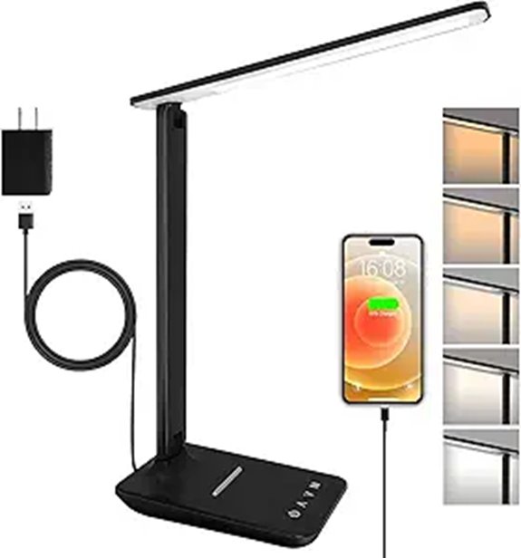 Shinelife LED Desk Lamp with USB Dimmable Touch