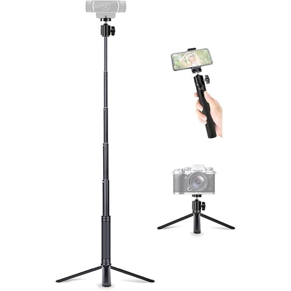 Extendable Webcam Tripod Stand for Logitech & iPhone Cameras
