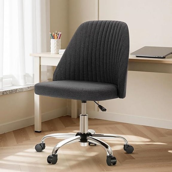 DUMOS Office Chair with Wheels and Adjustable Height
