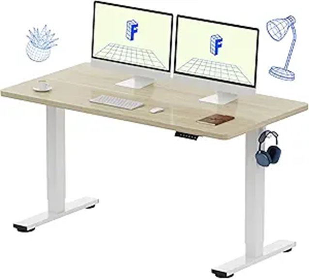 FLEXISPOT EN1 Adjustable Standing Desk 55x28 White