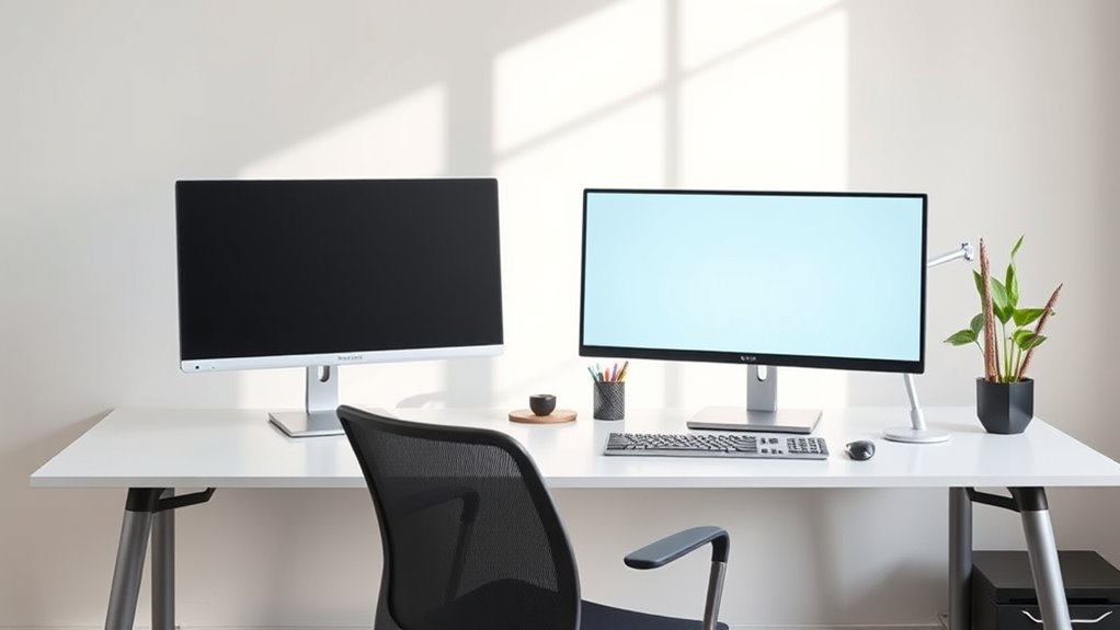 aligned monitors ensure comfort