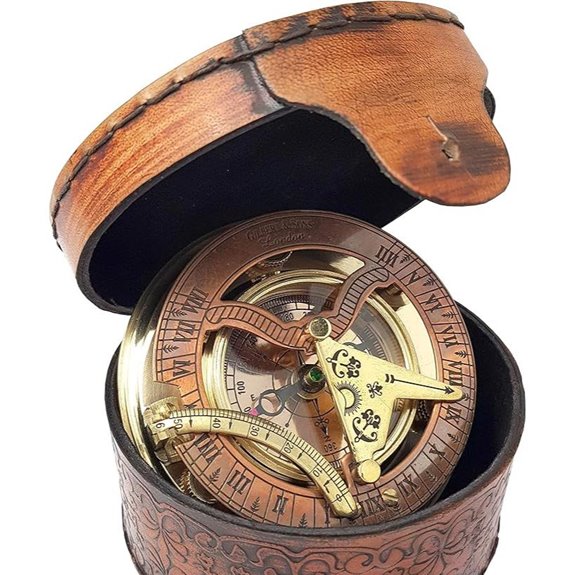 Antique Brass Nautical Sundial Compass Gift Ship Replica