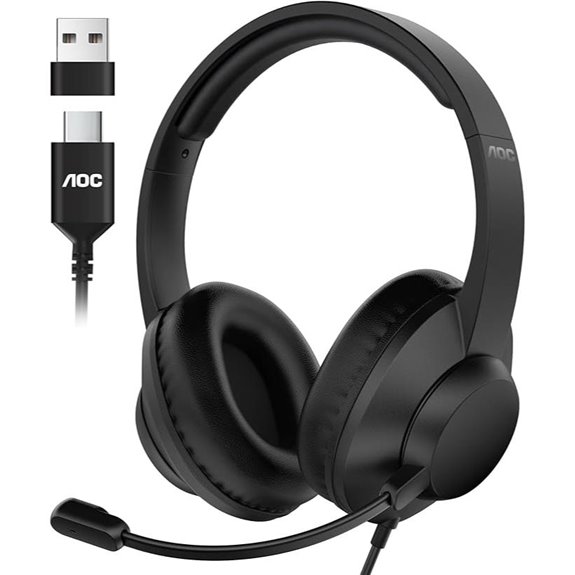 AOC USB Headset with Microphone for PC