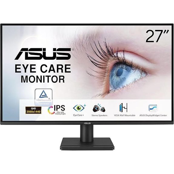 ASUS 27 QHD Eye Care Monitor with Speakers