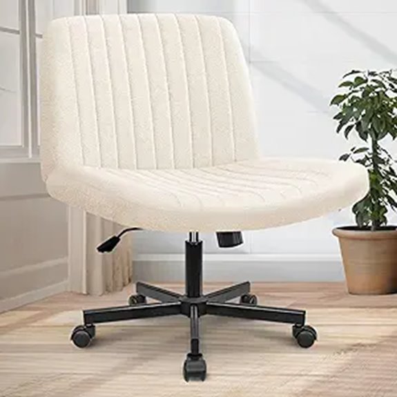 Orange Criss Cross Office Desk Chair (Beige)