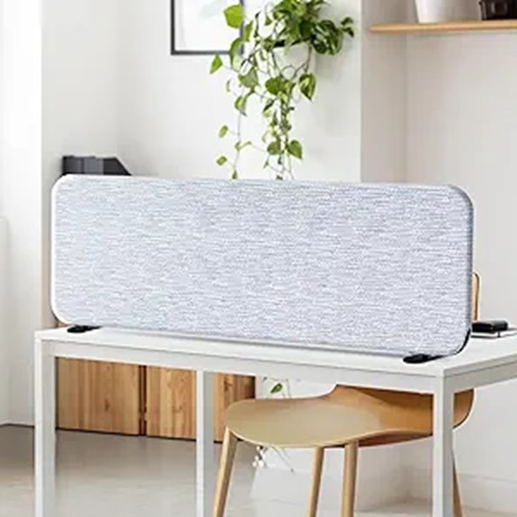 Decolab Freestanding Desk Divider 48x18 Inch Birch