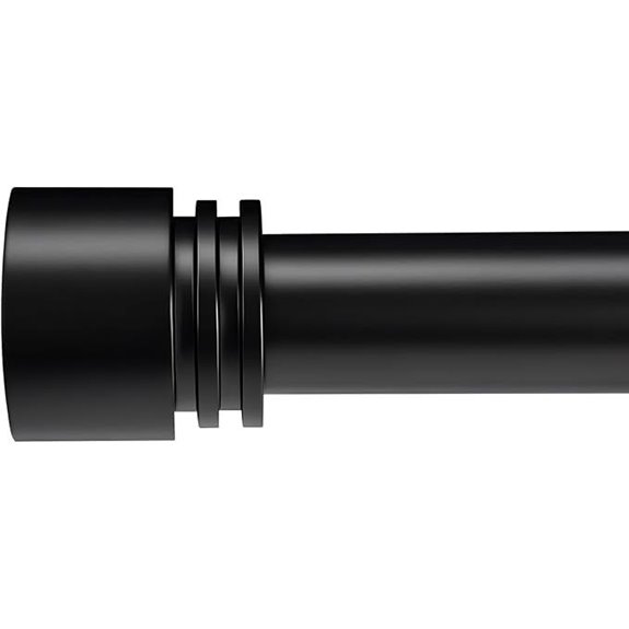 Black Extra Long 240-Inch Heavy Duty Curtain Rod