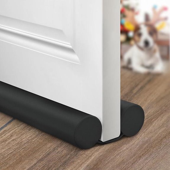 Holikme Door Draft Stopper Weather Stripping Black