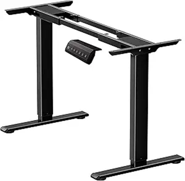 Dual Motor Adjustable Standing Desk Frame Black