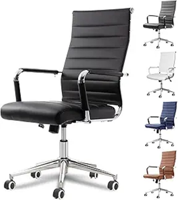 Okeysen Ergonomic Leather Office Desk Chair (Black)