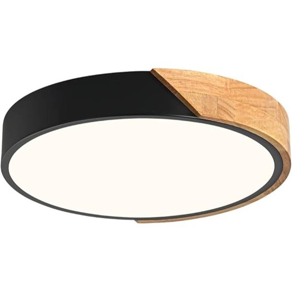 Vikaey Modern LED Ceiling Light Black 11.8