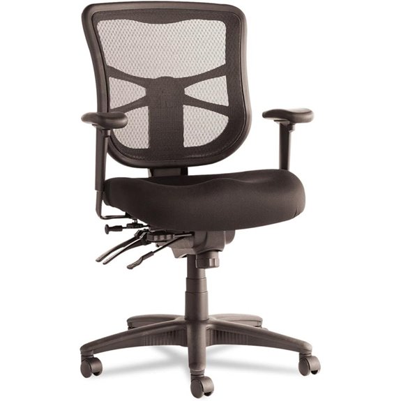 Alera Elusion Series Mesh Mid-Back Multifunction Chair Black