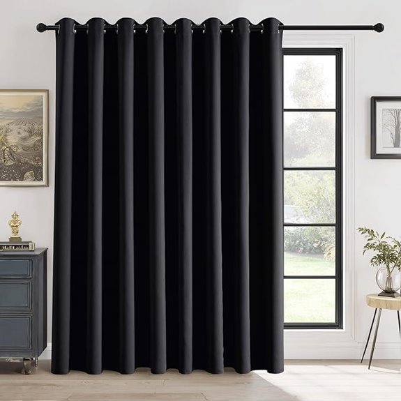 RYB HOME Extra Wide Blackout Room Divider Curtain