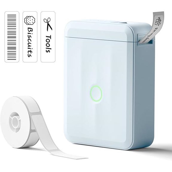 NIIMBOT Bluetooth Label Maker with Labels Light Blue