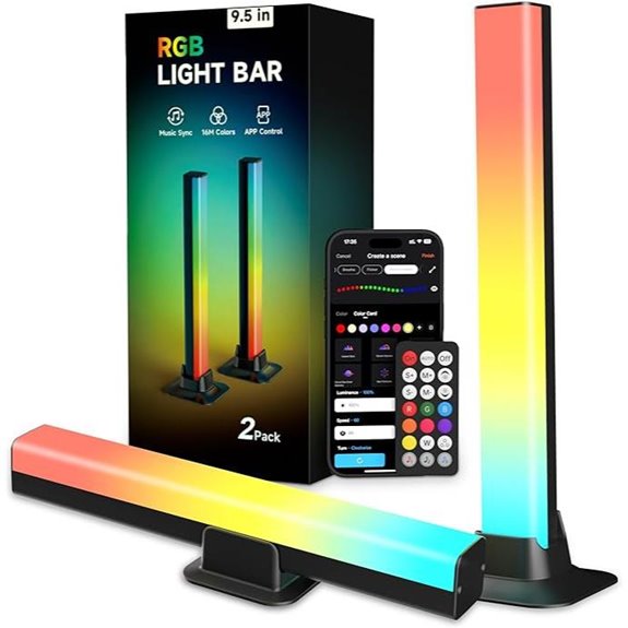 Smart LED Light Bars with Bluetooth and Music Sync