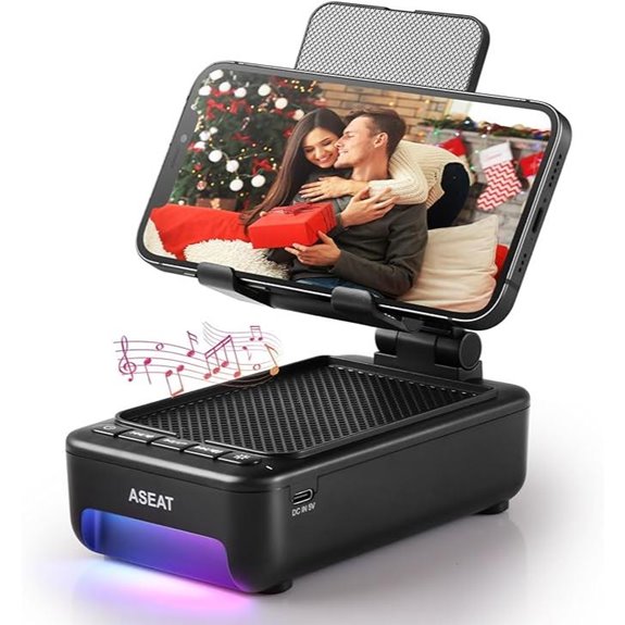 Wireless Bluetooth Speaker with Phone Stand & LED Light