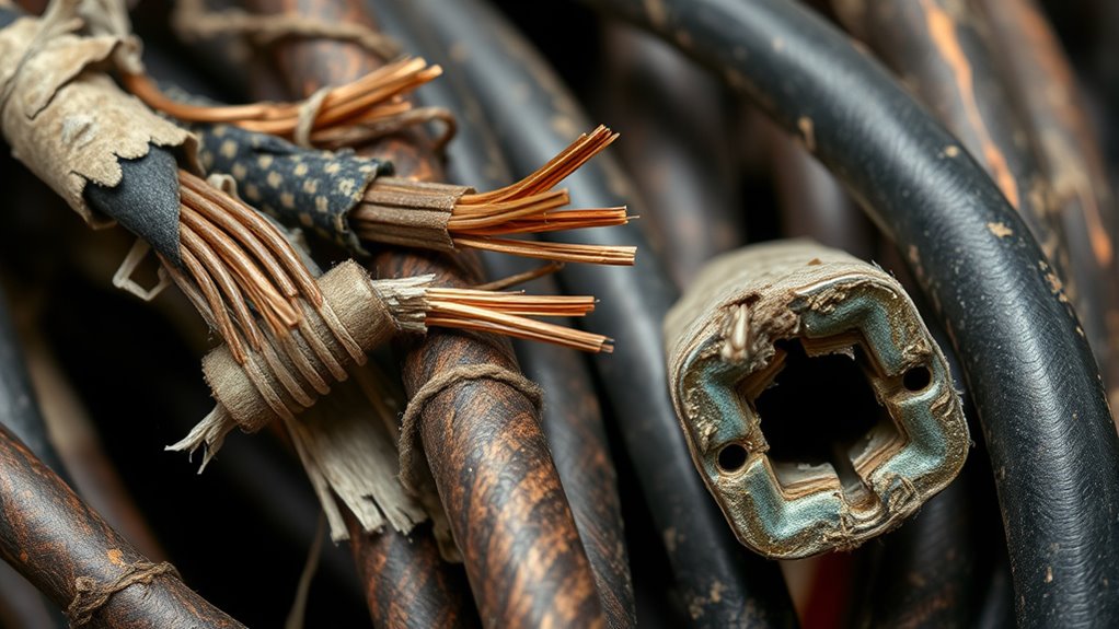 cable damage indicates wear