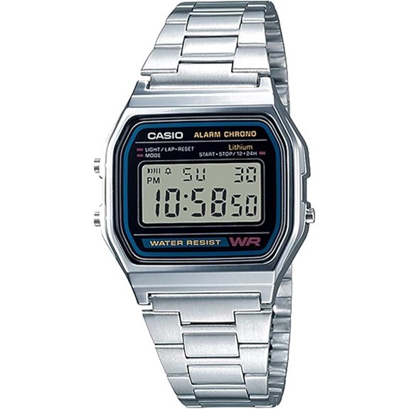 Casio A158WA Digital Watch with LED Light