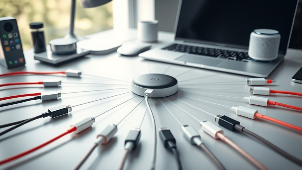 centralize device charging accessories