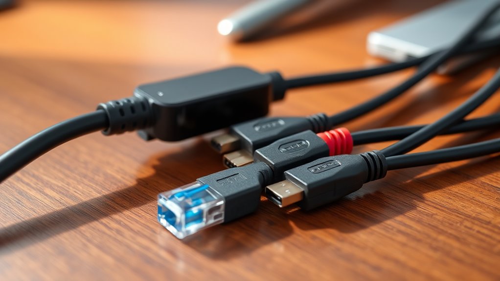 check cables and restart devices