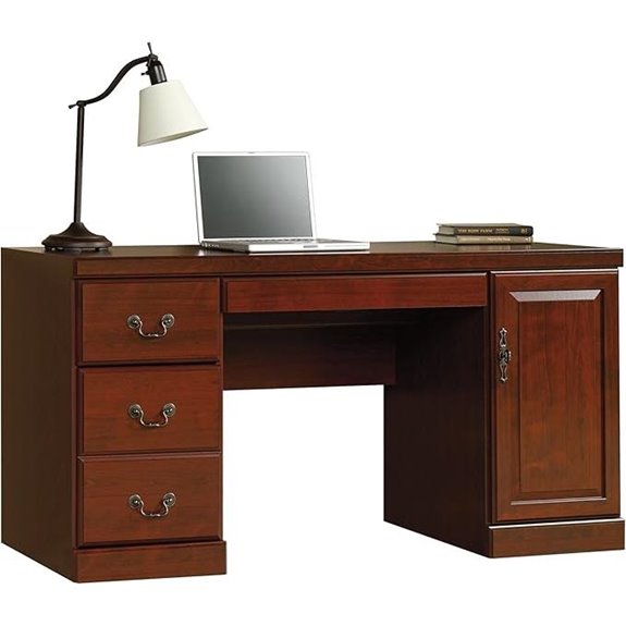 Sauder Heritage Hill Computer Credenza in Cherry