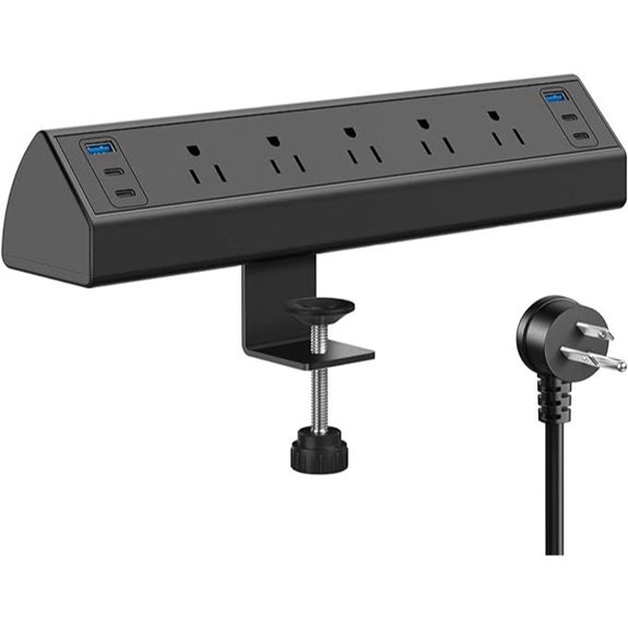 Jgstkcity Clamp Power Strip with USB-C and Outlets