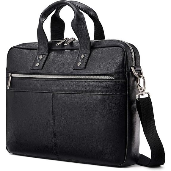 Samsonite Classic Leather Slim Brief Black One Size