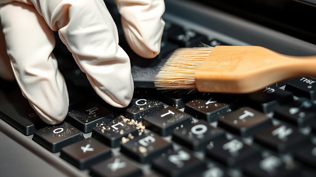 clean keyboard with air