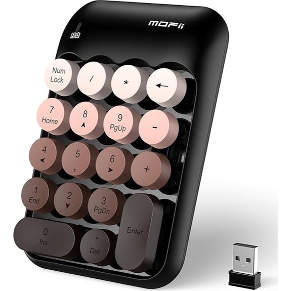 MOFII Colorful Wireless Number Pad with 18 Keys