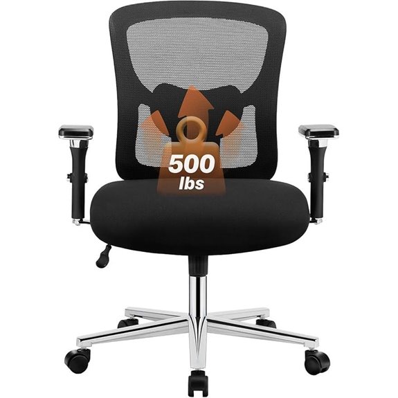 Sweetcrispy Heavy Duty Office Desk Chair with Lumbar Support