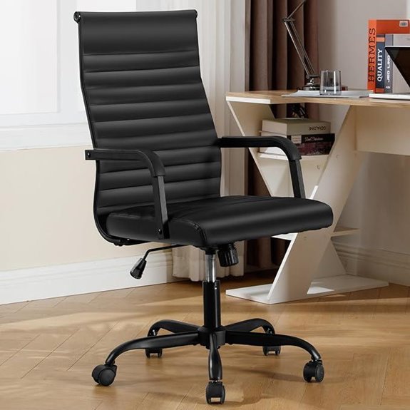 Ergonomic Leather Office Chair with Lumbar Support