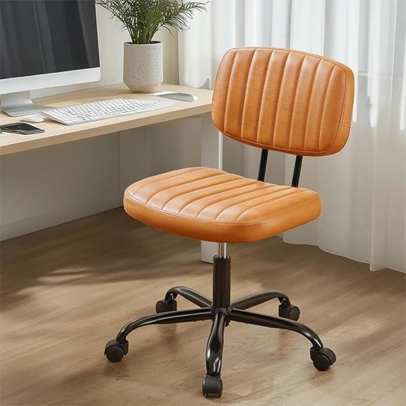 Sweetcrispy Small Office Desk Chair with Lumbar Support