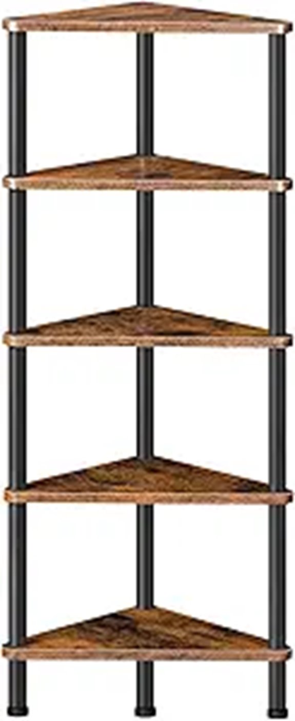 HOOBRO 5-Tier Corner Shelf for Small Spaces